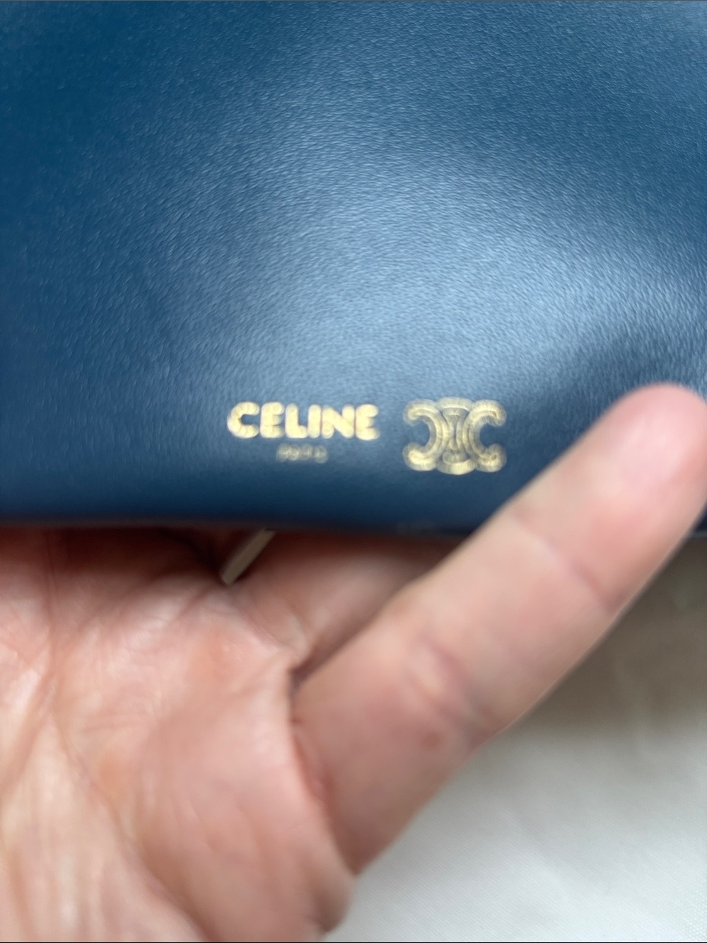Celine Teal Trio Flap in smooth lambskin, mint condition! - Picture 9 of 17